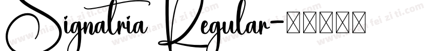 Signatria Regular字体转换